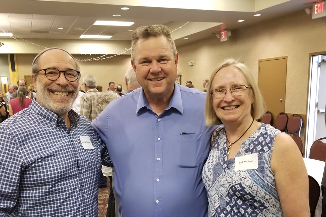 Beth and Ed with Senator Tester.